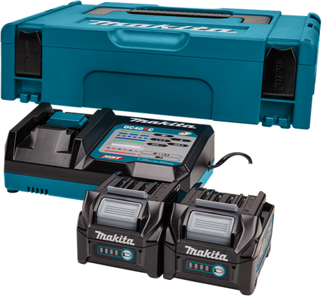 Makita kit de démarrage xgt dc40rc 2xbl4025 | 40v 2,5ah-191v27-4