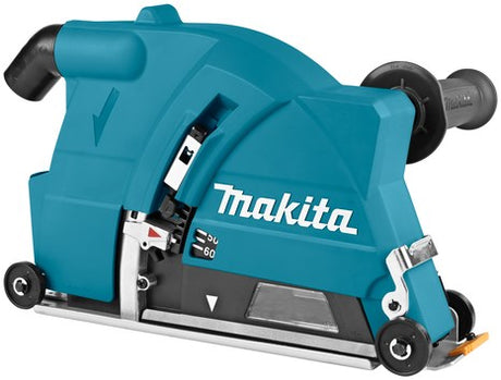 Meulage sans poussière Makita dans le béton avec cette hotte d'extraction de poussière plongeante de 230 mm - 198440-5