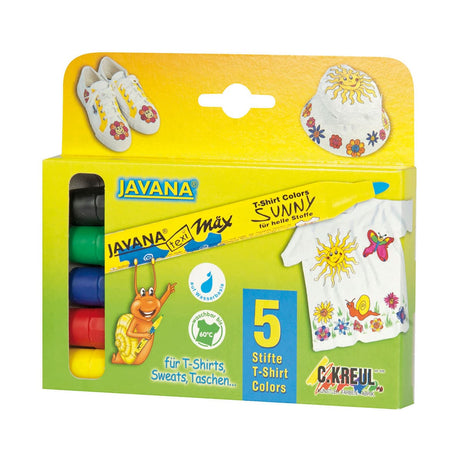 Van der Doelen Javana Texi Max Sunny marqueur textile 5 couleurs de base