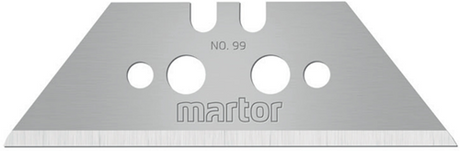 Couteau trapèze Martor | l60xl19xs0,63mm | avec perforation | Distributeur 10 pièces - 99.70 99.70