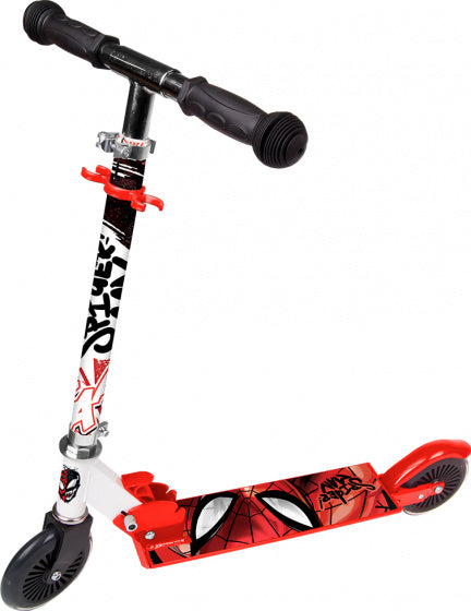 Marvel spider-man trottinette enfant 2 roues garçons aluminium rouge