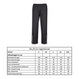 Pantalon de pluie sèche go taille xl