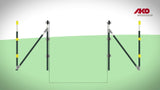 Ako products ensemble d'ancrage de poignée de portail 3 voies pour poteau en T 3 pièces