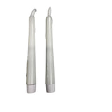 Bougies à flamme magique led dîner goutte à goutte 20cm blanc lot de 2