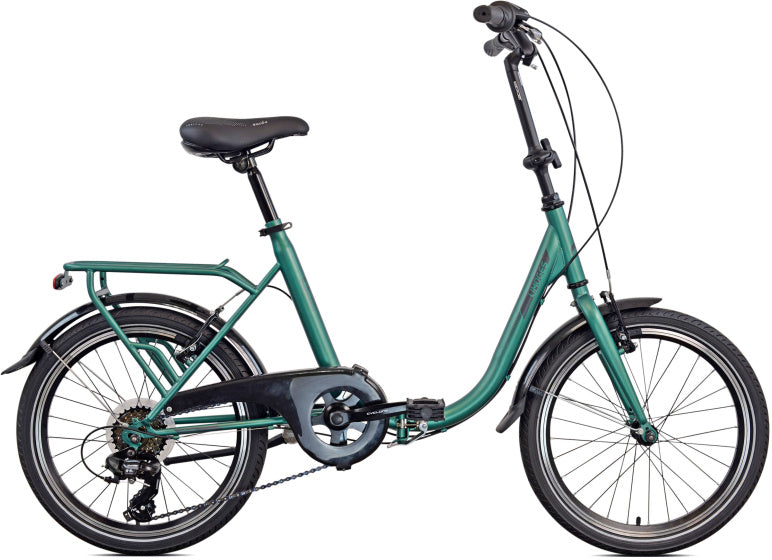 Legnano Limoges Folding Bike 20 tum 40 cm unisex 6V V-bromsar grön