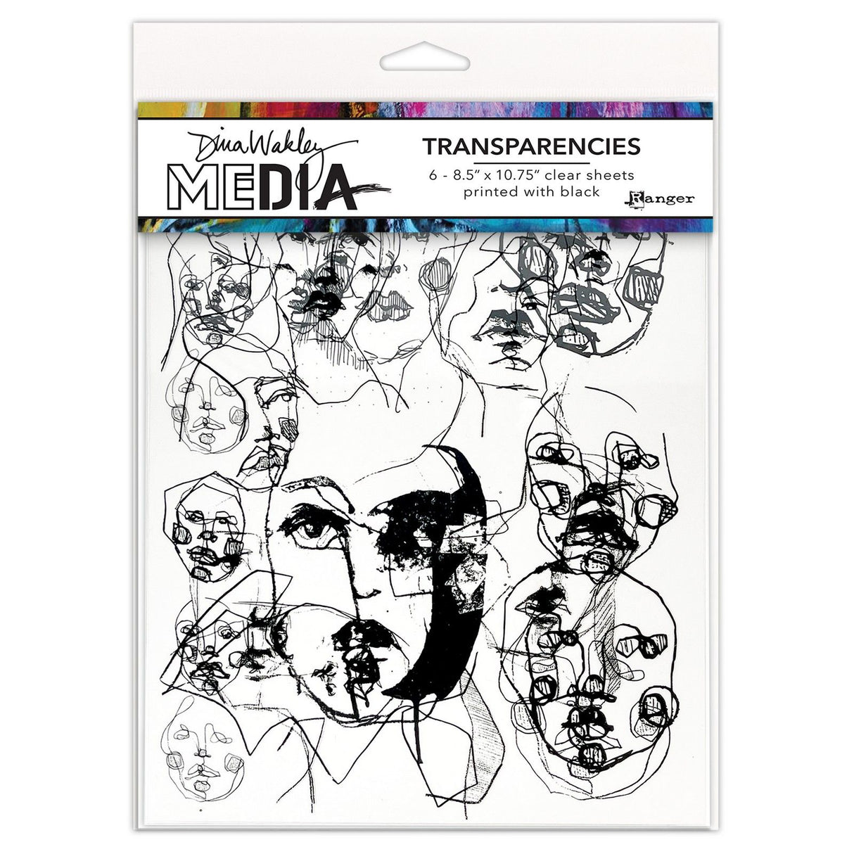 Ranger ink ranger • dina wakley médias transparents portraits abstraits set1