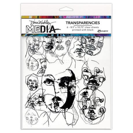 Ranger ink ranger • dina wakley médias transparents portraits abstraits set1