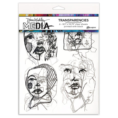 Ranger ink ranger • dina wakley médias transparents portraits abstraits set 2