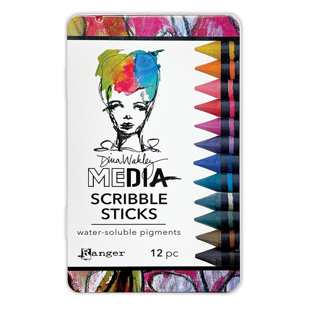 Ranger Ink Ranger • Bâtons de gribouillage multimédia Dina Wakley 5 12 pièces