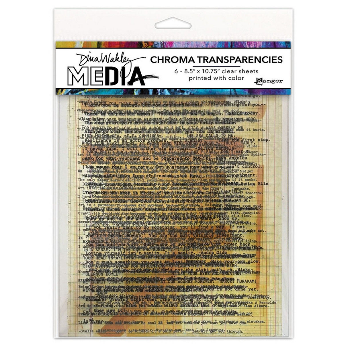 Ranger ink ranger • dina wakley media chroma transparents citations tapées