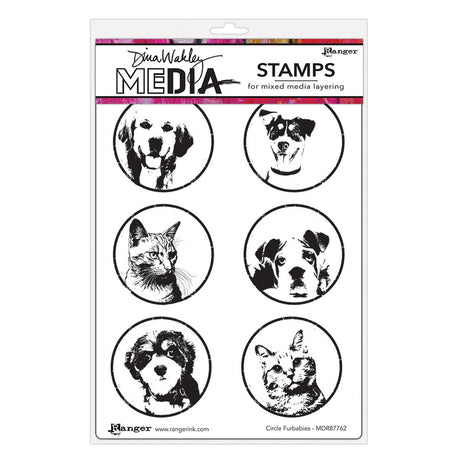 Ranger Ink Ranger • Dina Wakley Media Tampons adhésifs Cercle Furbabies