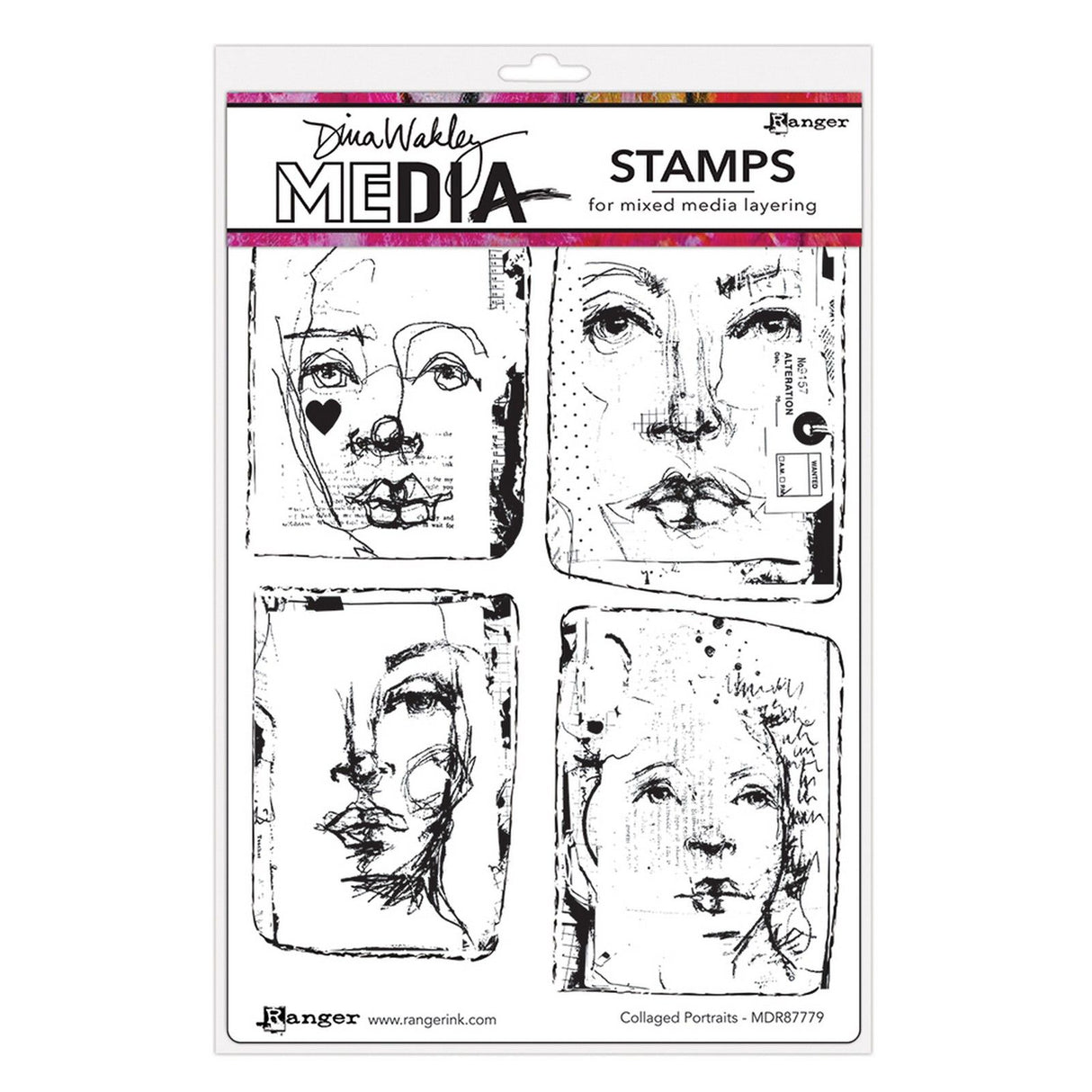 Ranger Ink Ranger • Dina Wakley Media Tampons adhésifs Portraits collés