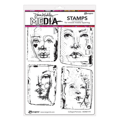 Ranger Ink Ranger • Dina Wakley Media Tampons adhésifs Portraits collés