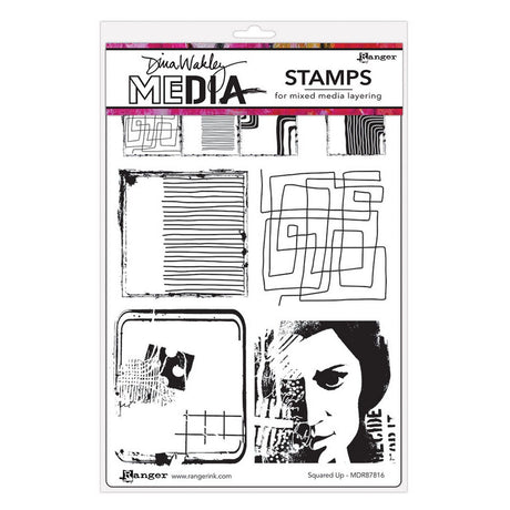 Ranger Ink Ranger • Dina Wakley Media Tampons adhésifs carrés 6 pièces
