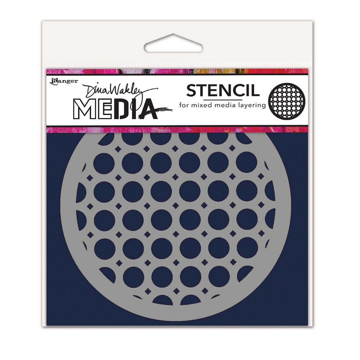 Ranger Ink Ranger • Dessous de verre en rotin avec pochoir multimédia Dina Wakley