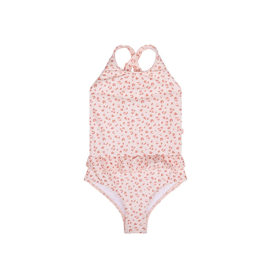 Léopard | maillot de bain anti-UV pour filles vieux rose