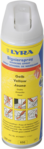Meister spray de marquage jaune 500ml - wu9448500