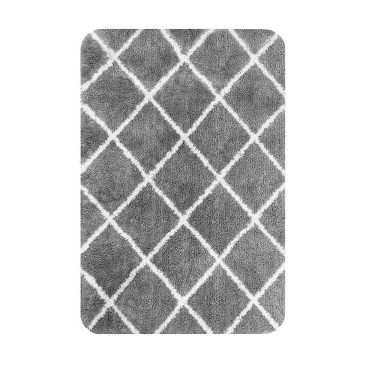 Tapis de bain Menton maison hollandaise 60x90cm gris
