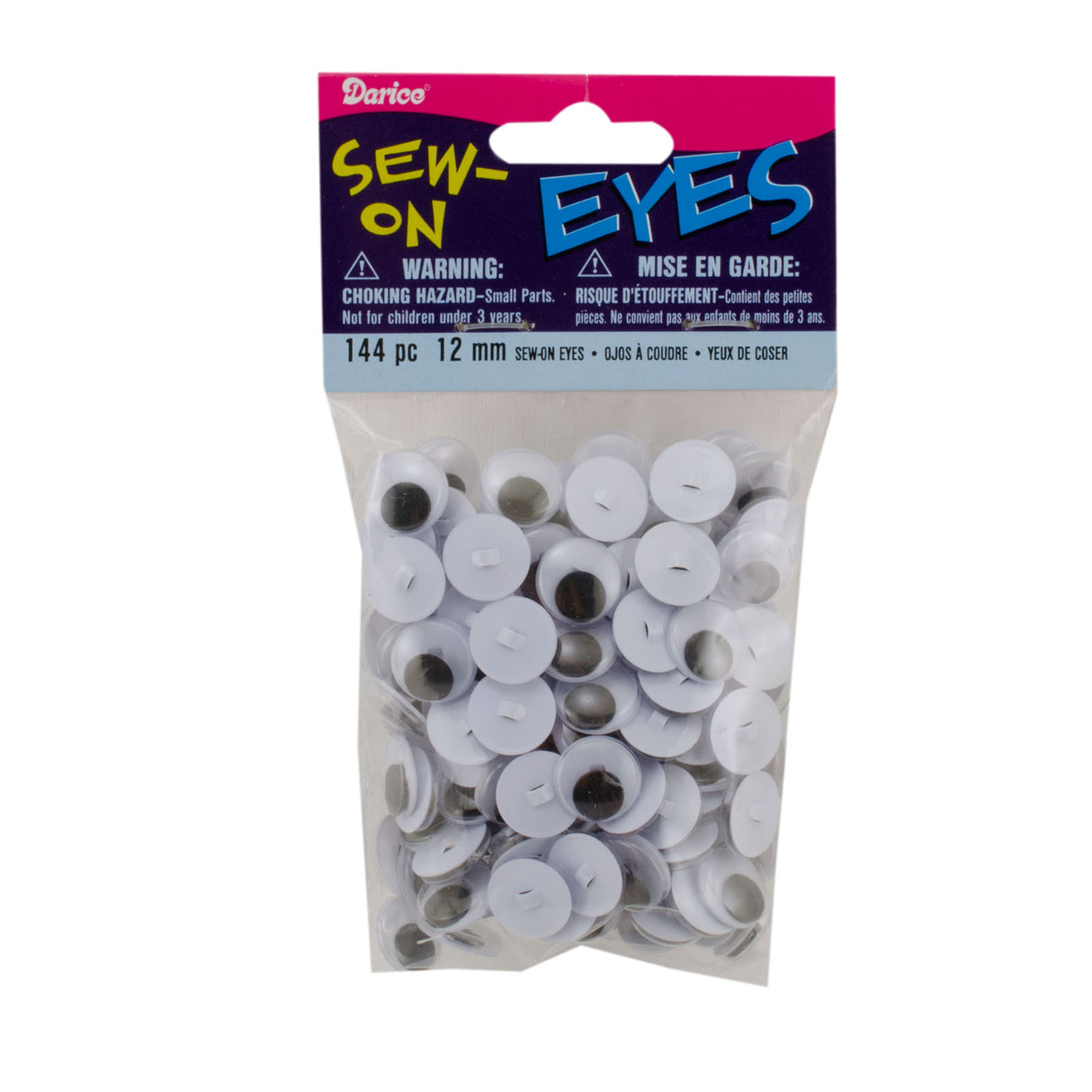Vaessen creative • coudre des yeux écarquillés 12mm 144pcs