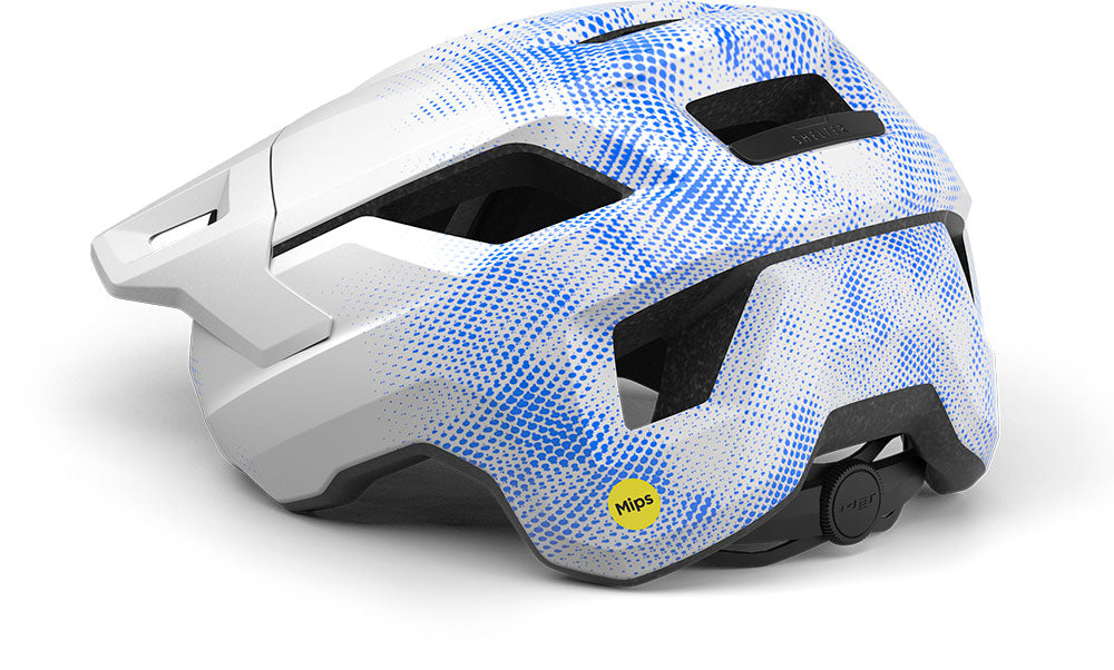 Avec abri jeunesse mips blanc bleu mat (52-56 cm) - jeunesse vtt enfer