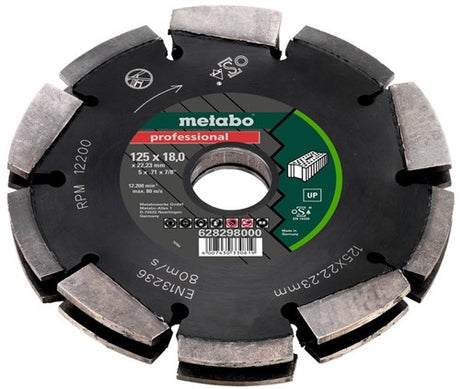 Metabo accessoires disque de fraisage diamant-2, 125x18x22,23mm, professionnel, up, universel - 628298000