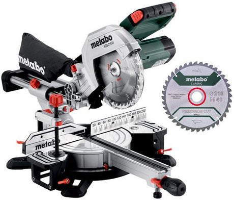 Scie à tronçonner Metabo kg 216 m set avec fonction de traction | dernier modèle + lame de scie supplémentaire - 613216900