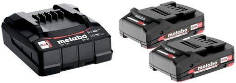 Metabo set de base 2 x 18v 2,0 ah li-power + chargeur sc 36 - 685161000