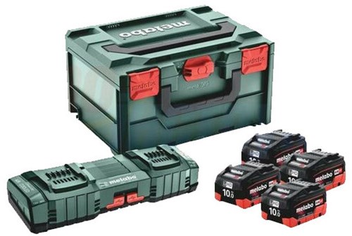 Métabo 685143000 | kit de base lihd 18v en x 215 (batterie 4x 10,0ah + chargeur asc 145 duo) - 685143000
