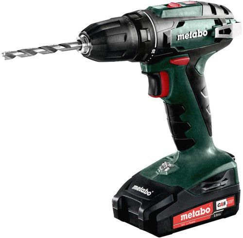 Metabo bs18 | Perceuse-visseuse sans fil 18 volts 2,0ah 2x2ah li-ion, chargeur sc 30 - 602207560