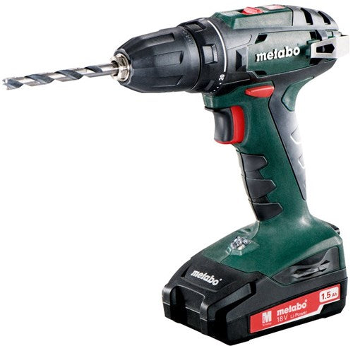 Perceuse/visseuse sans fil Metabo bs 18 | 18v | 2 x 1,5 Ah Li-Power, sc 60 plus | au cas où - 602207550