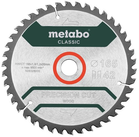 Metabo accessoires metabo cirkelzaagblad cordless cut wood - classic | 165 x 1.8 x 20 mm | z42 wz 5° - 628026000