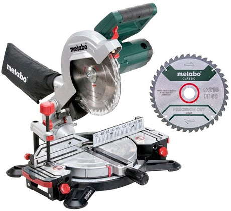 Ensemble Metabo ks 216 m | scie à onglet | y compris 2 lames de scie 690874000