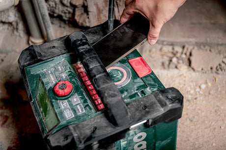 Metabo site radio rc 12-18 32w bt dab+ alimenté par batterie site radi r12-18 32w bt dab+