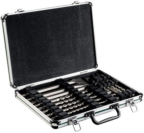 Jeu de forets et burins Metabo sds-plus sp, 17 pièces, dans un coffret en aluminium | 628414000 - 628414000