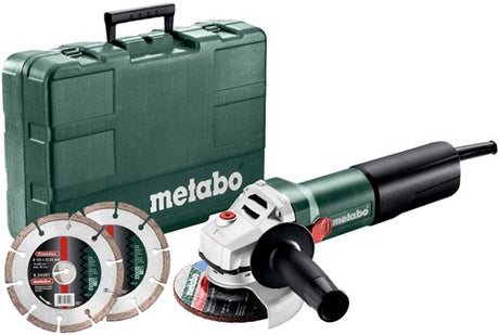 Metabo weq1400-125 | 1400w | meuleuse d'angle | avec 2 disques à tronçonner diamantés - 600347510