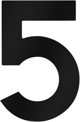 Numéro de maison Metafranc 5 120mm noir - wu0424647