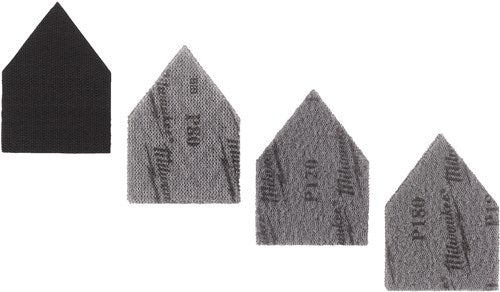 Ensemble de feuilles abrasives en maille d'accessoires Milwaukee | pour m12 fdss | 67x92mm | k80 k120 k180 | 12 pièces - 48805405