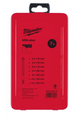 Milwaukee accessoires set sds-plus marteau perforateur en cassette métallique (7 pièces) nouveau ms2 - 4932352339