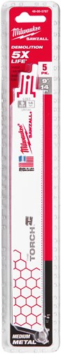 Lame de scie alternative Ty Milwaukee Heavy Du Torch™ | torche 230 mm x 14 tpi | 5 pièces - 48475787