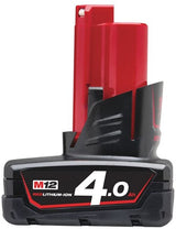 Batterie Milwaukee m12 b4 (12 v 4,0ah redlithium-ion) - 4932430065