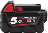 Batterie Milwaukee m18 b5 (18 v 5,0 ah li-ion) - 4932430483