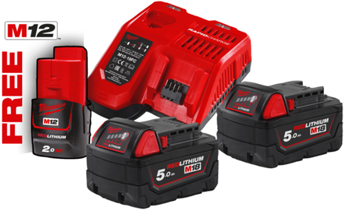 Kit de démarrage de batterie Li-ion Milwaukee m18 nrg-502 18 V