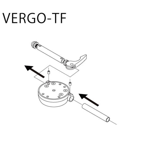 Adaptateur d'essieu traversant vergo-tf standard de transport Minoura