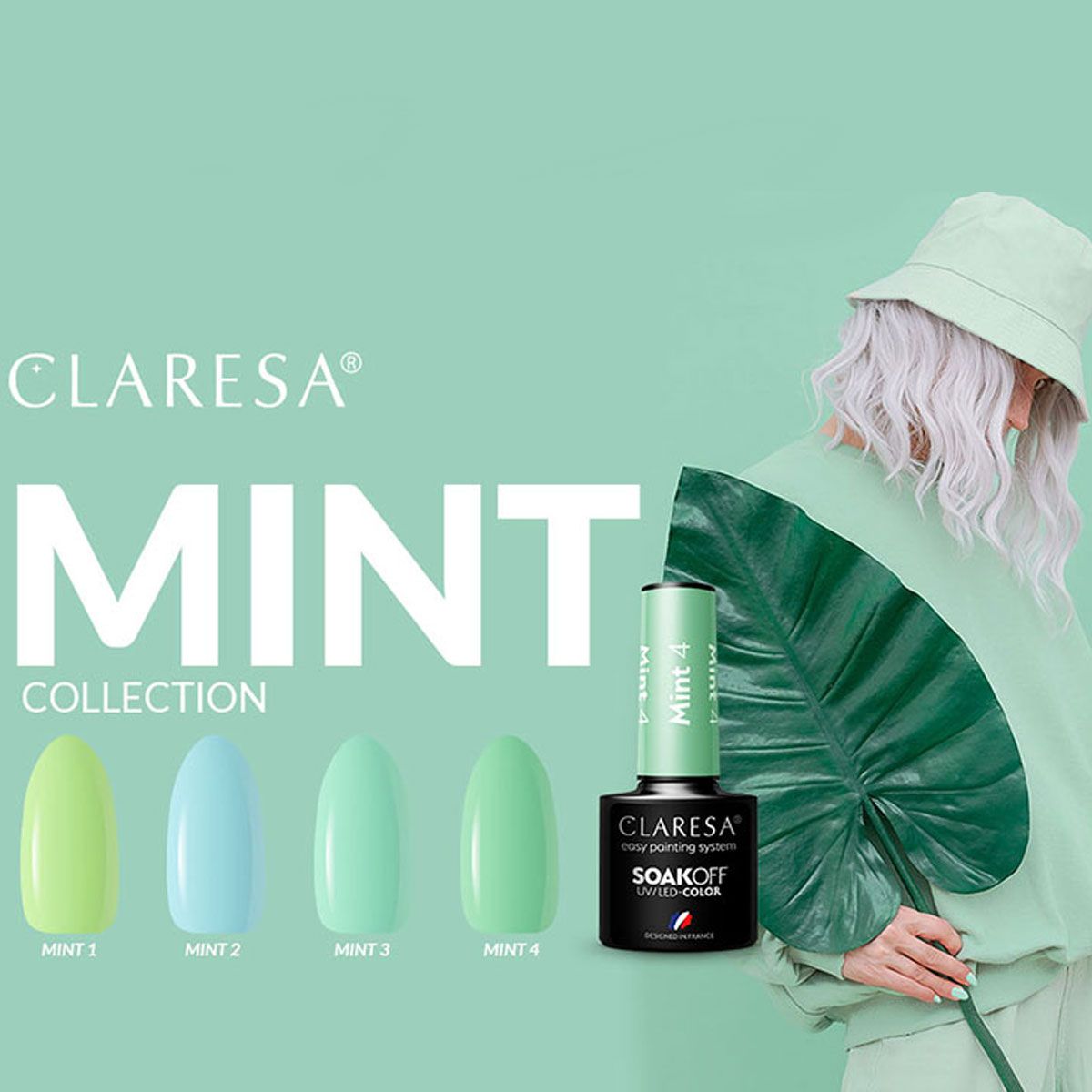 Claresa Vernis Gel UV LED 5 ml Menthe 4