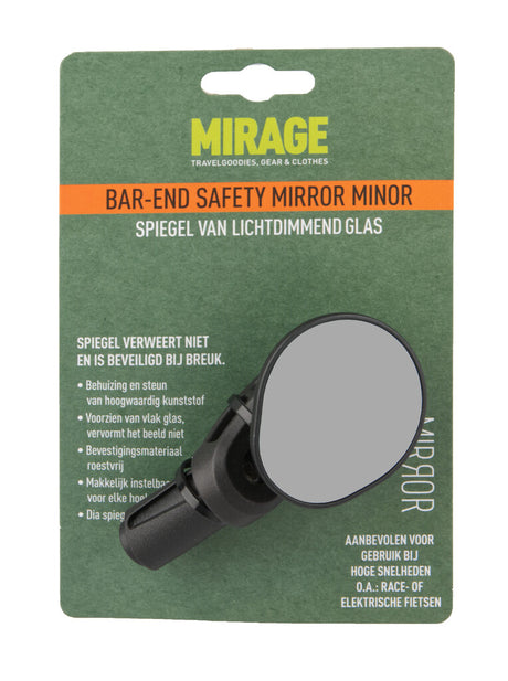 Mirage Mirror With Plug Minor Bar-end Left Right Black