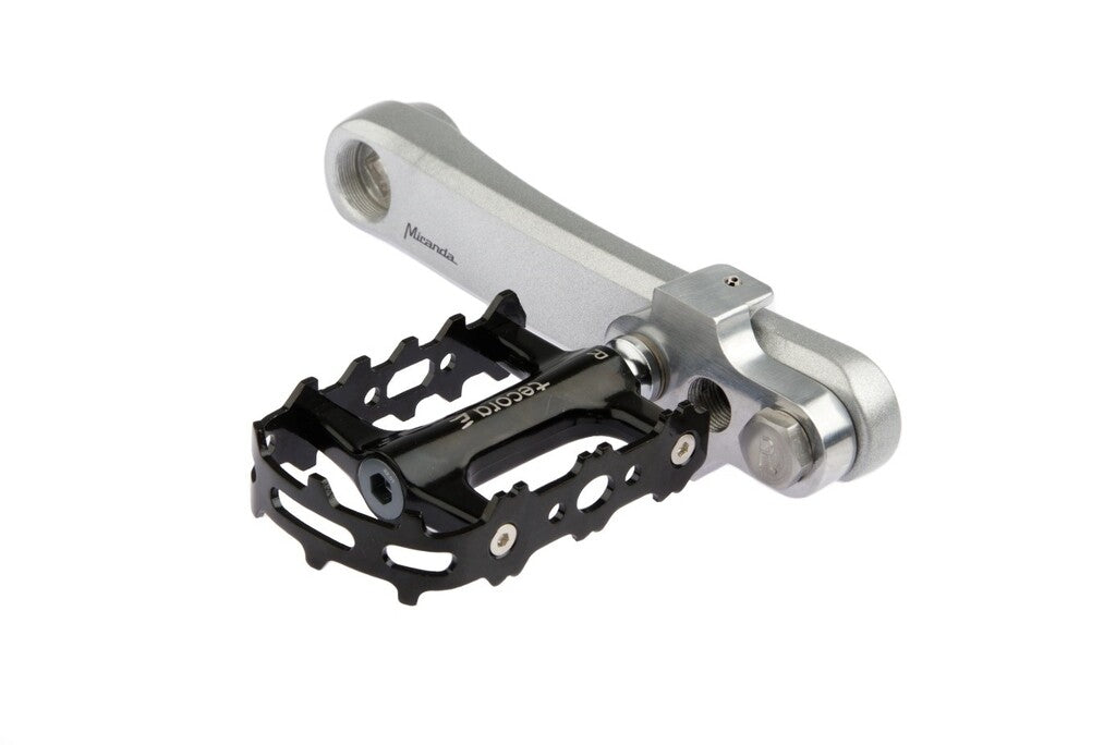 Mirage Crank Turners avec boulon en acier inoxydable en aluminium T6 argent