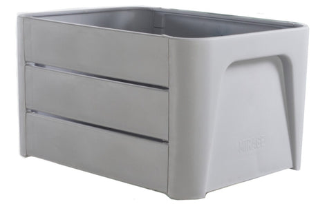 Basil mirage caisse click 'n crate gris 24l