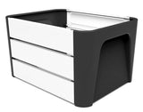 Caisse Basil mirage click 'n crate noir et blanc 24l