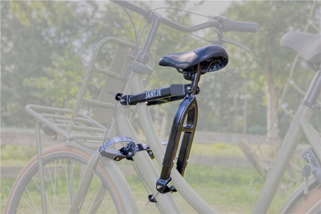 Selle sur tube mirage jantje, y compris les repousses de pied universel - noir