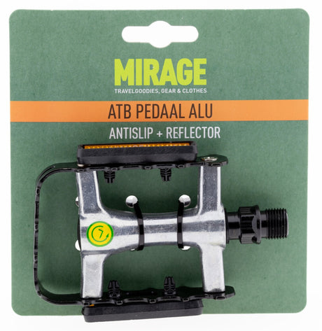Pédales Mirage ATB Alu Silver + Reflector Blister 1500969